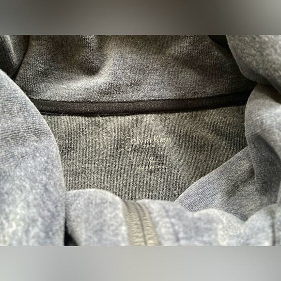 CALVIN KLEIN Performance Grey Funnel Neck Full Zip Sweater Ladies sz XL - Picture 6 of 12